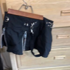 Black mini skirt